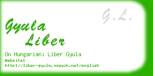 gyula liber business card